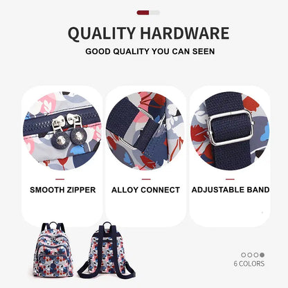 Color: Brown - Printing Backpack for Women Travel High Capacity Waterproof College Backpack Trendy Women Laptop School Bags Cute Girl