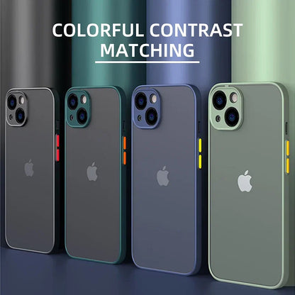 Material: PP, Color: Blue - Matte Phone Case for IPhone 13 12 11 14 Pro Max Mini Luxury Soft Silicone Shockproof Case for IPhone X XS Max XR 15 7 8 Plus SE
