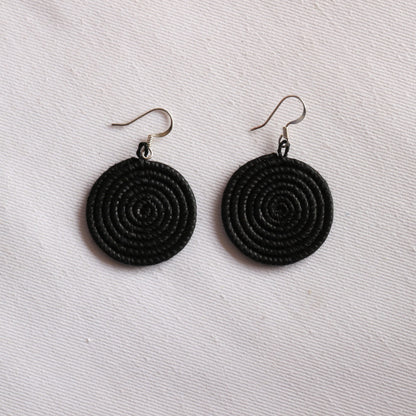 Pendientes de disco tejido - Pequeños