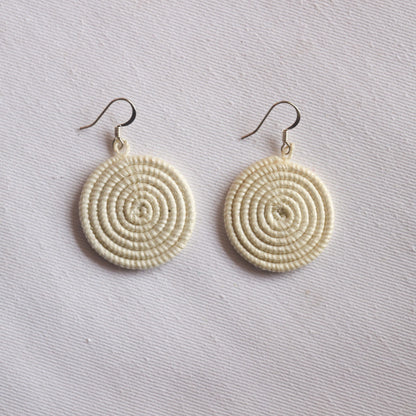 Pendientes de disco tejido - Pequeños