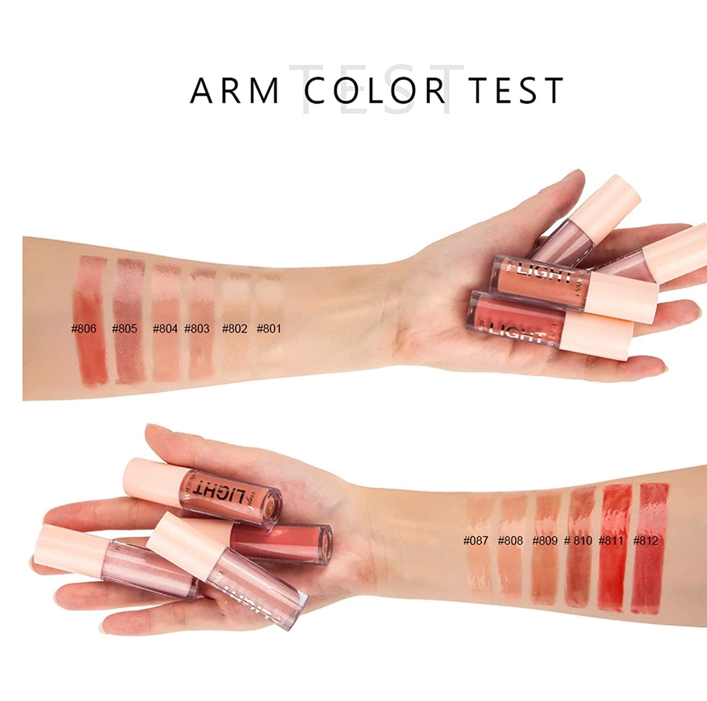 6PCS Lip Oil Light Lipgloss Set, Moisturizing Hydrating Lip Glow Oil Lip Gloss Kit High Shine Lip Plumping Glass Finish Liquid Lipstick for Women (Set A)