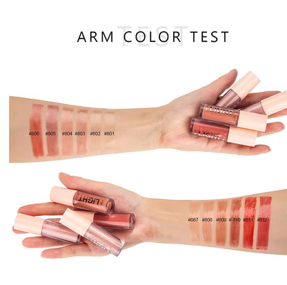 6PCS Lip Oil Light Lipgloss Set, Moisturizing Hydrating Lip Glow Oil Lip Gloss Kit High Shine Lip Plumping Glass Finish Liquid Lipstick for Women (Set A)