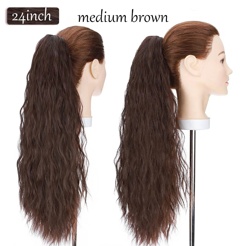 Synthetic 12-26Inch Claw Clip on Ponytail Hair Extension Ponytail Extension Hair for Women Pony Tail Hair Hairpiece