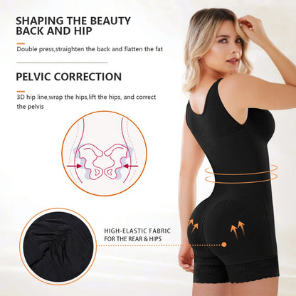 Fajas Colombianas Post Surgery Shapewear Compression Slimming Girdle Woman Flat Stomach Lace Shaper Shorts Bodyshaper