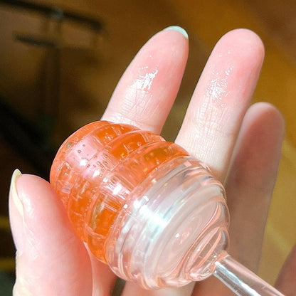 Hydrating Lip Oil,High Shine Honey Lip Oil,Long Lasting Moisturizing Lip Glow Oil,Non Sticky Lip Gloss,Dilute Lip Lines anti Dry Cracking Lip Oil Lip Plumper Lip Gloss