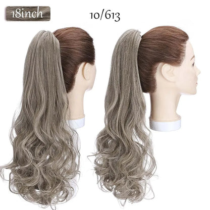 Synthetic 12-26Inch Claw Clip on Ponytail Hair Extension Ponytail Extension Hair for Women Pony Tail Hair Hairpiece