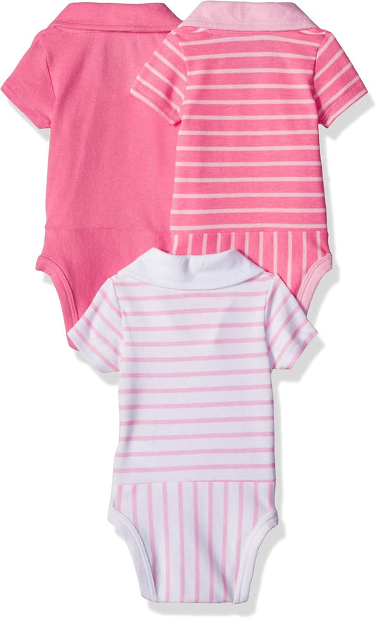Baby Ultimate Baby Flexy 3 Pack Short Sleeve Polo Bodysuits