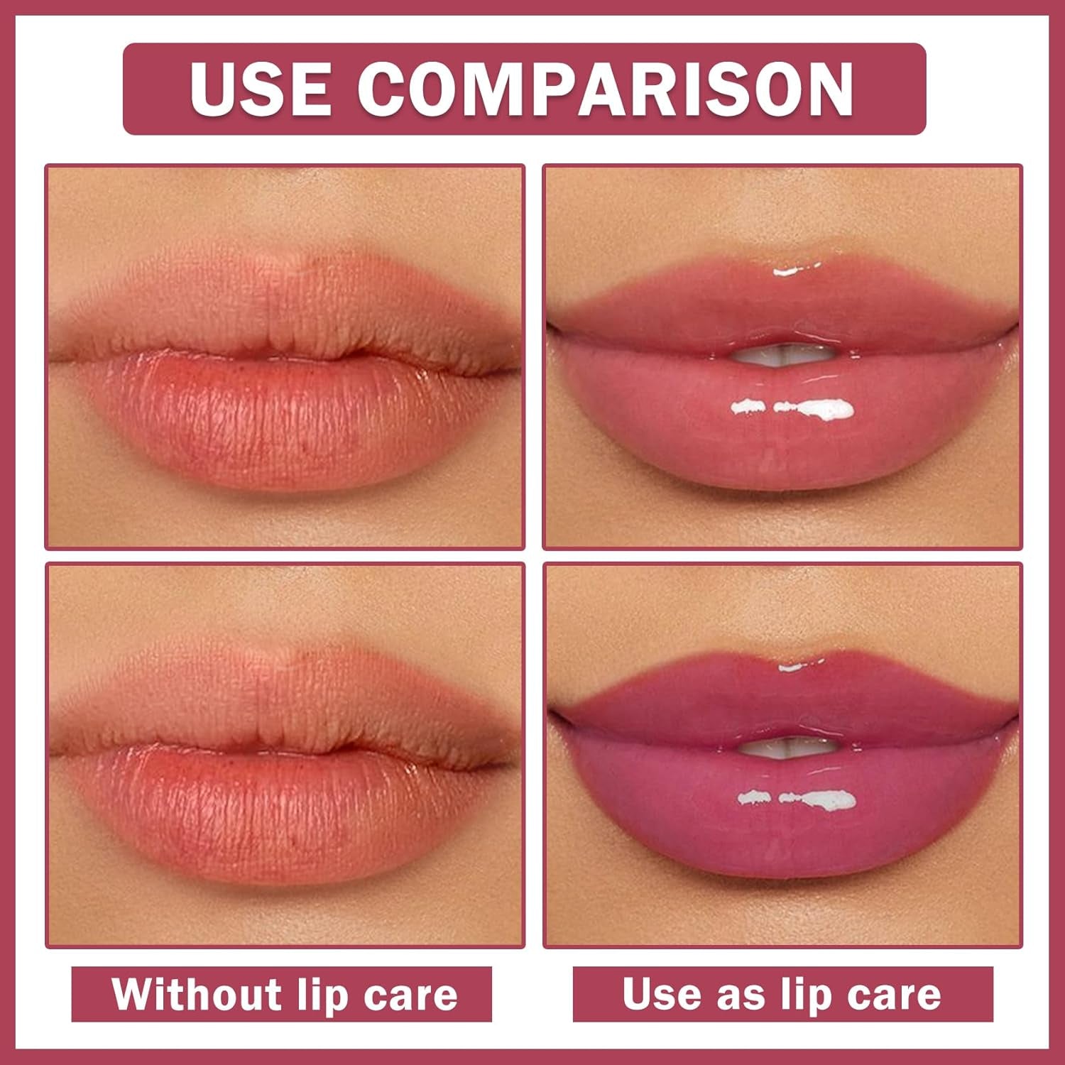 Cherry Lip Glow Oil Moisturizing Plumping Lip Gloss Lip Plumper Gloss Lip Oil Tinted Lip Balm Lip Care for Women - 04 Cherry