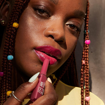 the Color Lip Glow - Highly Pigmented Lipstick for Women with Shea Butter - Lip Gloss and Lip Balm Effect - 385 Wild Berry Pink - 0.05 Oz