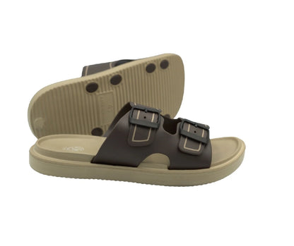 TX103 Footbed Slippers for Men – Comfortable Slip-On House Slides with Arch Support | Soft Cushioned Sandals for Indoor & Outdoor Use | Lightweight, Anti-Slip & Breathable