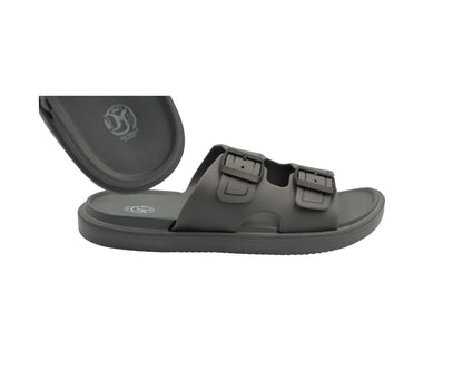 TX103 Footbed Slippers for Men – Comfortable Slip-On House Slides with Arch Support | Soft Cushioned Sandals for Indoor & Outdoor Use | Lightweight, Anti-Slip & Breathable