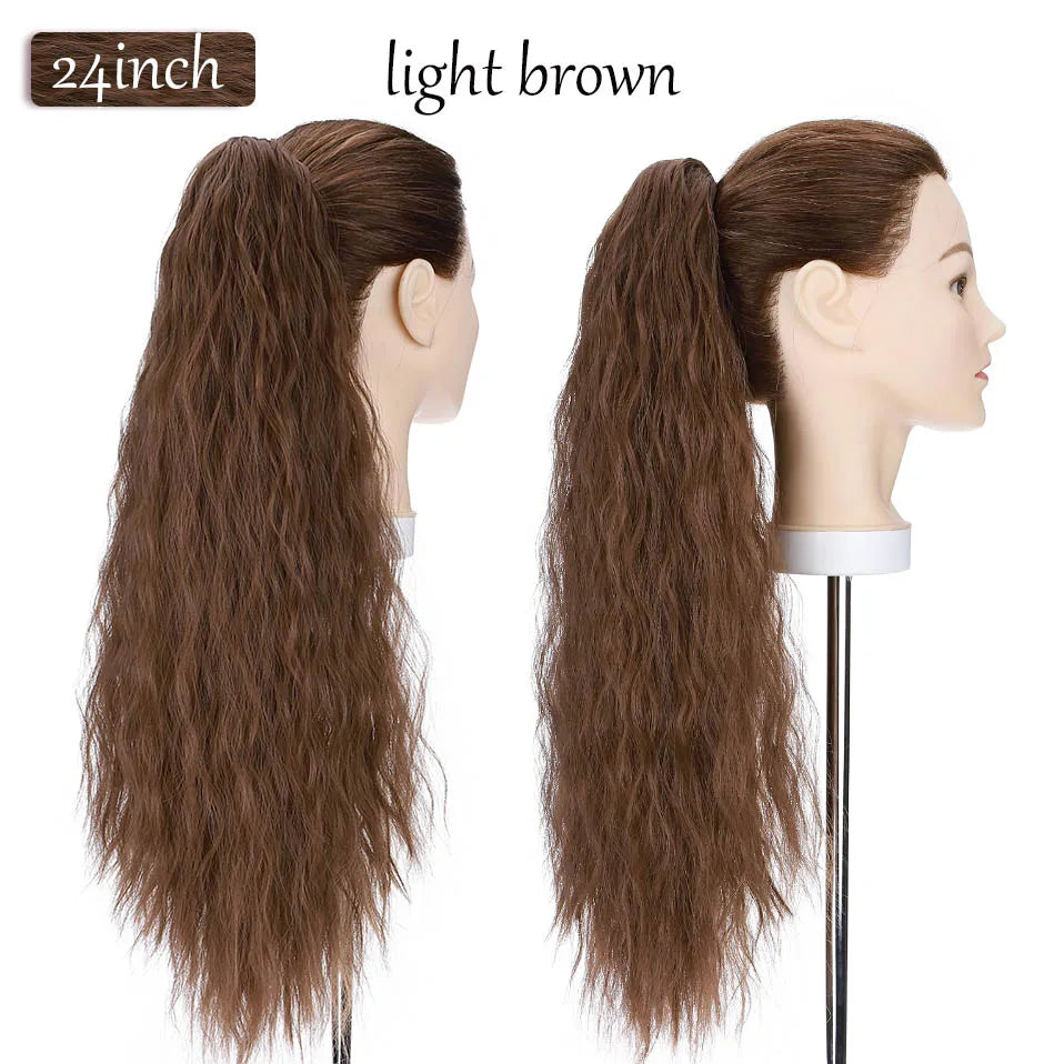 Synthetic 12-26Inch Claw Clip on Ponytail Hair Extension Ponytail Extension Hair for Women Pony Tail Hair Hairpiece