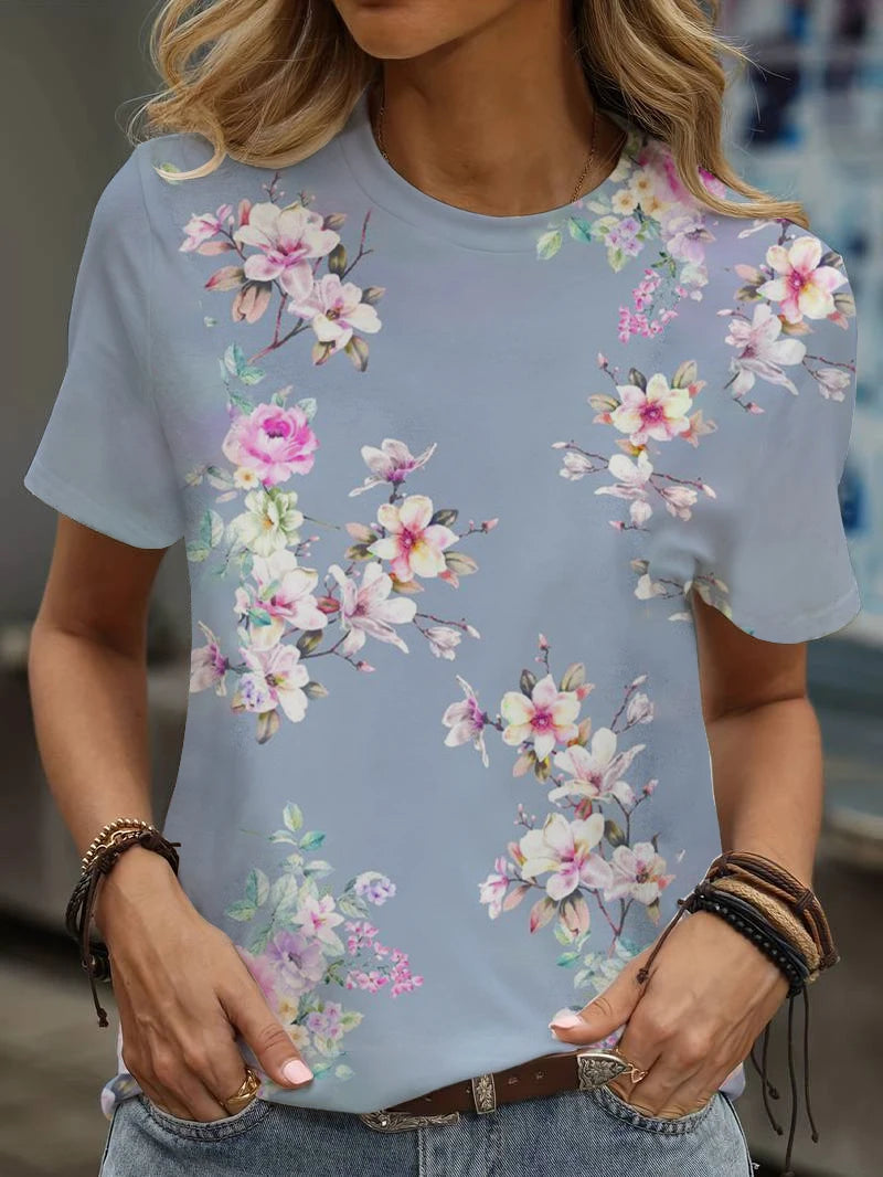 Print Tees Casual Street Tops Camisetas Woman Clothing Summer 2025 Short Sleeve Women'S T-Shirt Ropa De Mujer Ofertas Chic Cheap