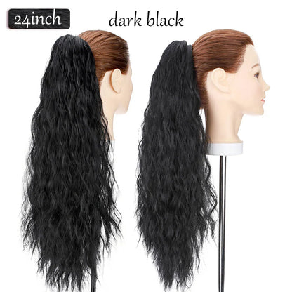 Synthetic 12-26Inch Claw Clip on Ponytail Hair Extension Ponytail Extension Hair for Women Pony Tail Hair Hairpiece
