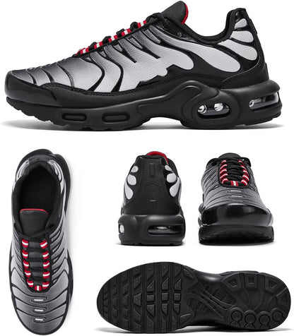 Men'S Running Shoes, Men'S Fashion Sneakers, Air Basketball Shoes for Men,Walking Shoes Women, Men'S Trail Running Shoes Athletics Fitness Sport Tennis Shoes Cross Trainers,Grey