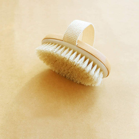 Dry Brushing Body Brush Exfoliating Brush Natural Bristle Bath Brush for Remove Dead Skin Toxins Cellulite,Treatment,Improves Lymphatic Functions,Exfoliates,Stimulates Blood Circulation