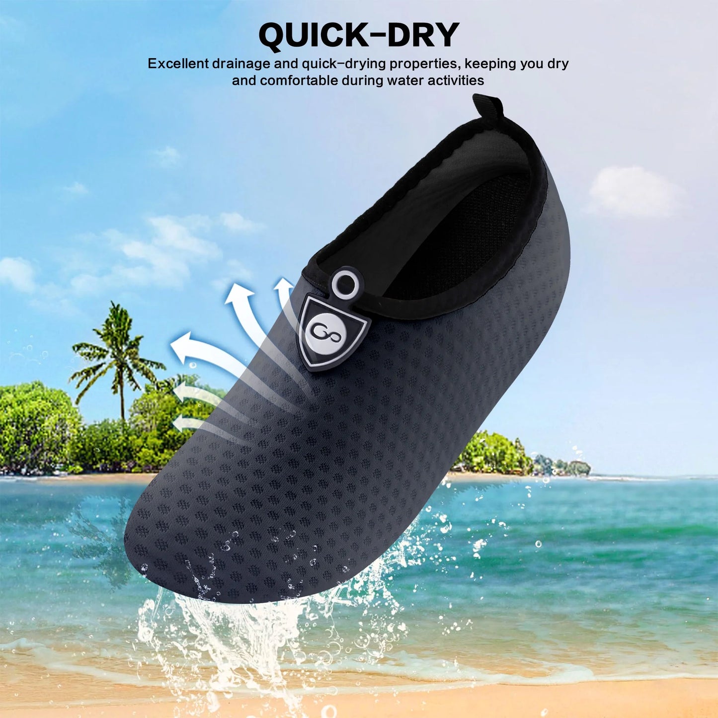 Mens Womens Water Shoes Lightweight Breathable Quick Dry Outdoor Beach Swim Shoes