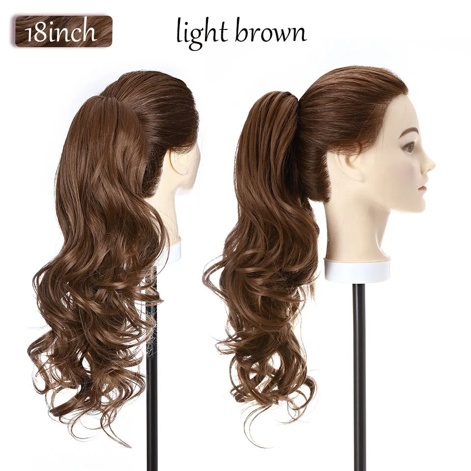 Synthetic 12-26Inch Claw Clip on Ponytail Hair Extension Ponytail Extension Hair for Women Pony Tail Hair Hairpiece