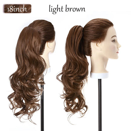 Synthetic 12-26Inch Claw Clip on Ponytail Hair Extension Ponytail Extension Hair for Women Pony Tail Hair Hairpiece