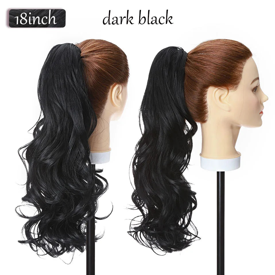 Synthetic 12-26Inch Claw Clip on Ponytail Hair Extension Ponytail Extension Hair for Women Pony Tail Hair Hairpiece