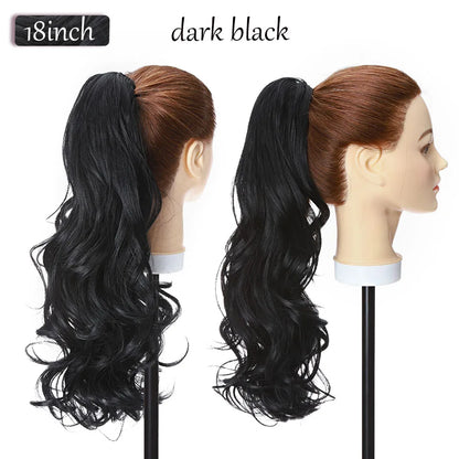 Synthetic 12-26Inch Claw Clip on Ponytail Hair Extension Ponytail Extension Hair for Women Pony Tail Hair Hairpiece
