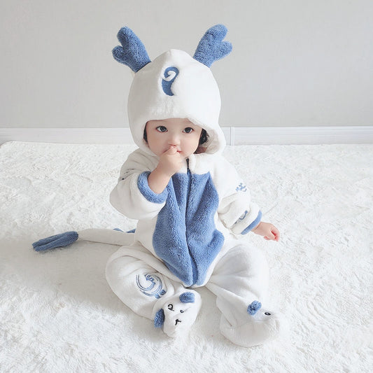 CuddleCub™ – Mono de bebé con orejas de animal para otoño