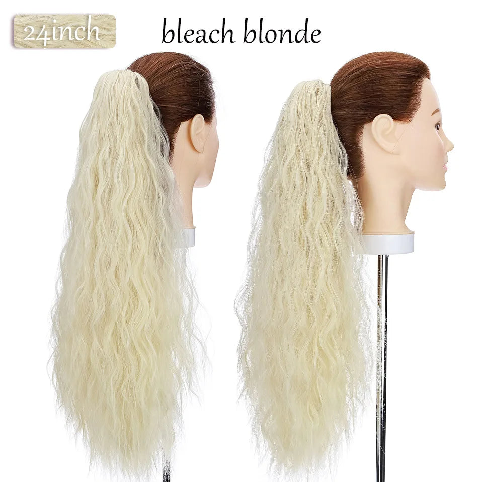 Synthetic 12-26Inch Claw Clip on Ponytail Hair Extension Ponytail Extension Hair for Women Pony Tail Hair Hairpiece