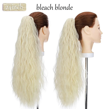 Synthetic 12-26Inch Claw Clip on Ponytail Hair Extension Ponytail Extension Hair for Women Pony Tail Hair Hairpiece