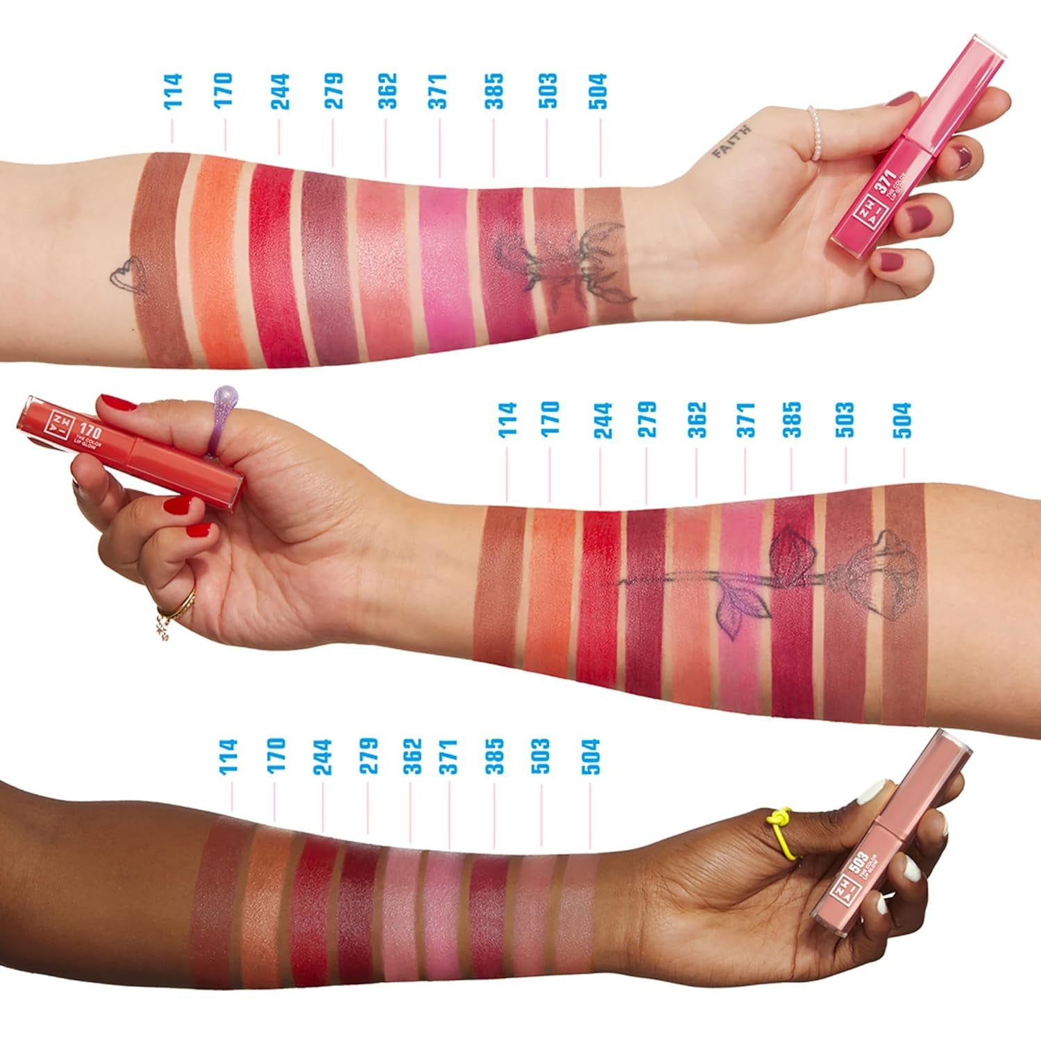 the Color Lip Glow - Highly Pigmented Lipstick for Women with Shea Butter - Lip Gloss and Lip Balm Effect - 503 Medium Nude Pink - 0.05 Oz