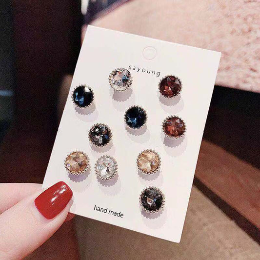 Color: 8style - Anti-glare Buckle Small Brooch Female Pin Decoration Creative Corsage All-match Fixed Clothes