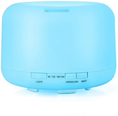Difusor de aromaterapia de aceites esenciales que cambia de color con control remoto 