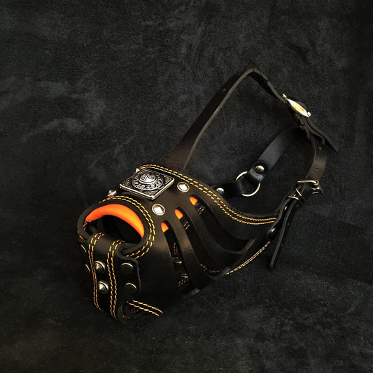 Bozal de cesta ''Eros'' negro y naranja