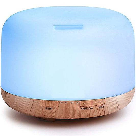 Difusor de aromaterapia de aceites esenciales que cambia de color con control remoto 